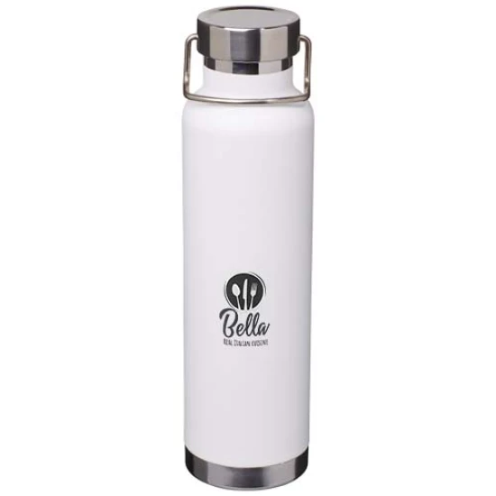 Thermos bottle | Recycled stainless steel | 650 ml | With a durable hand loop | white