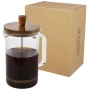 Cafetière à piston | 600 ml | écologique | bois d'acacia