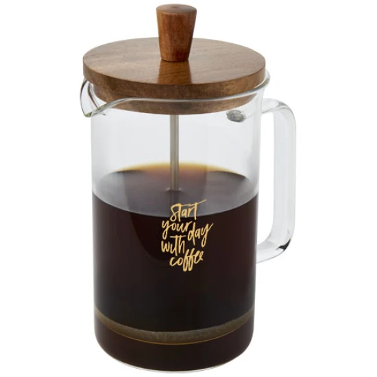 Coffee press | 600 ml | Environmentally friendly | Acacia wood | transparent;wood