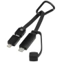 3-in-1 charging cable | Recycled aluminium and recycled PET polyester | 65 W | Carabiner
