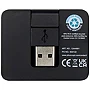 Hub USB 4 ports | Plastique ABS 100% recyclé | 2 sorties USB-A et 2 USB-C | Entrée USB-A et USB-C | Durable