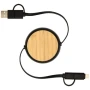 5-in-1 Ladekabel | Bambus und recyceltes ABS | 100 cm | 45W | Ausziehbar | Schnellladung