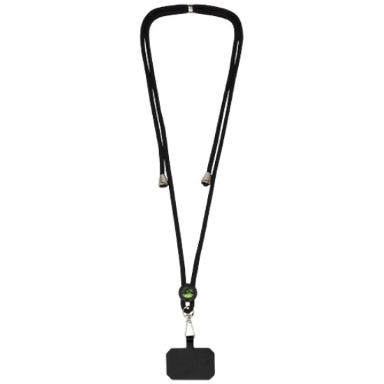 Telefoon lanyard | Nylon en ABS | Geschikt voor alle smartphones | zwart