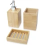 Set de salle de bain 3 pièces | Alliage de zinc | Bois de bambou | Durable