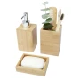 Set de salle de bain 3 pièces | Alliage de zinc | Bois de bambou | Durable