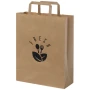 Bolsa de papel | Kraft reciclado | 25x32cm | Asas planas | Hecha en EU