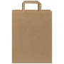 Bolsa de papel | Kraft reciclado | 25x32cm | Asas planas | Hecha en EU