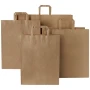 Bolsa de papel | Kraft reciclado | 25x32cm | Asas planas | Hecha en EU