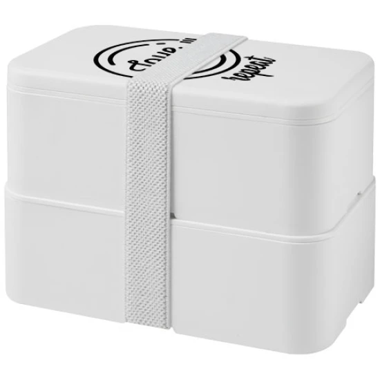 Double-layer lunch box | 700 ml | Microwave safe | Dishwasher safe | white;white;white