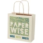 Paper bag | Agricultural waste 150 g/m² | 24x9x24cm | Twisted handles | Made in EU