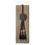 3-in-1-Ladekabel | Recyceltes PET & Holz | Beleuchtetes Logo | Rund