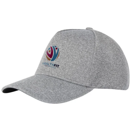 5-panel stretch cap | Polyester & elastane | Cool fit finish | heather grey