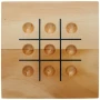 Tic-Tac-Toe-Spiel | Holz | Schwarze und rote Kugeln | Nachhaltig
