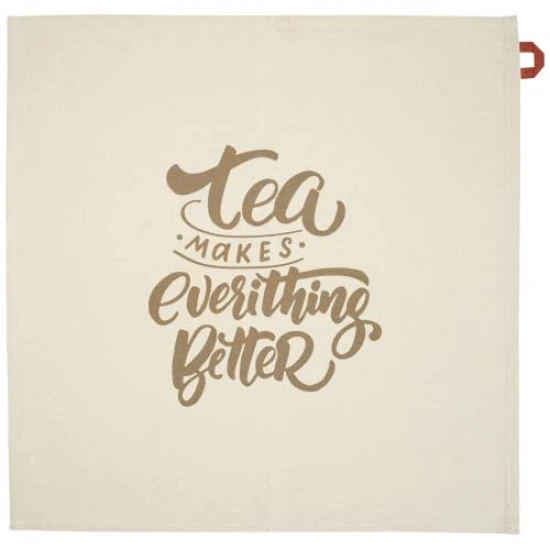 Küchenhandtuch | Recycelte Baumwolle 210 g/m² | 50x50 cm | Mit einer Schlaufe | brick