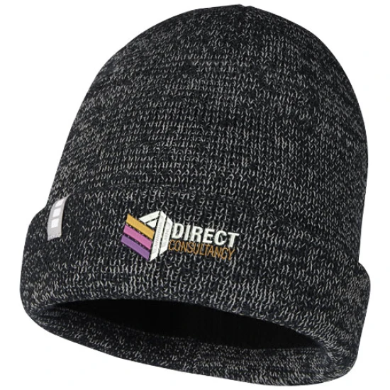 Beanie | Acrylic & Polyester | Reflective details | solid black