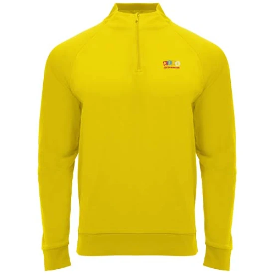 Roly kinder sweatshirt | Polyester 200g/m² | Kwart ritssluiting | Heldere kleuren | geel