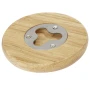 Onderzetter | Hout en roestvrijstaal | ø6,70cm | Flessenopener