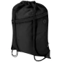 Sac à cordon | Polyester recyclé 210D certifié GRS | 5 L | Poche avant zippée | Passage pour câble