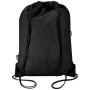 Sac à cordon | Polyester recyclé 210D certifié GRS | 5 L | Poche avant zippée | Passage pour câble
