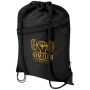 Sac à cordon | Polyester recyclé 210D certifié GRS | 5 L | Poche avant zippée | Passage pour câble