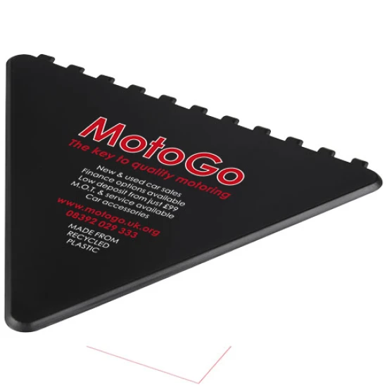 Driehoekige IJskrabber | Gerecycled kunststof | Gemaakt in het Verenigd Koninkrijk | zwart