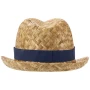 Straw hat | Wheat straw and polyester band | Ø58 cm | Print on the band