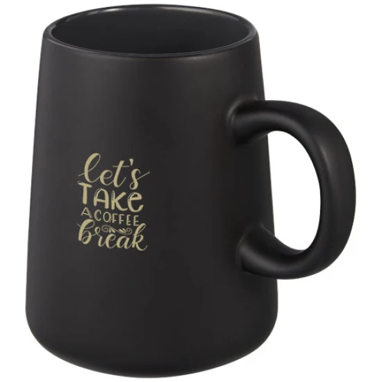 Mug | Ceramic | 450 ml | Glossy interior | solid black