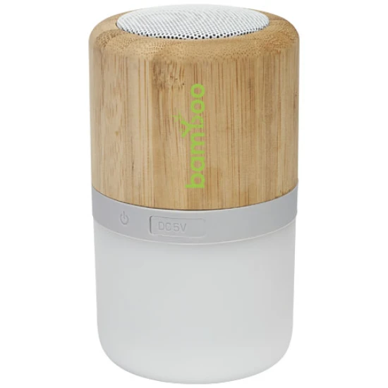 Bluetooth luidspreker | Bamboe | Met licht | naturel
