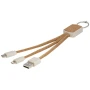 3-in-1 charging cable | Cork & Wheat straw | Sustainable