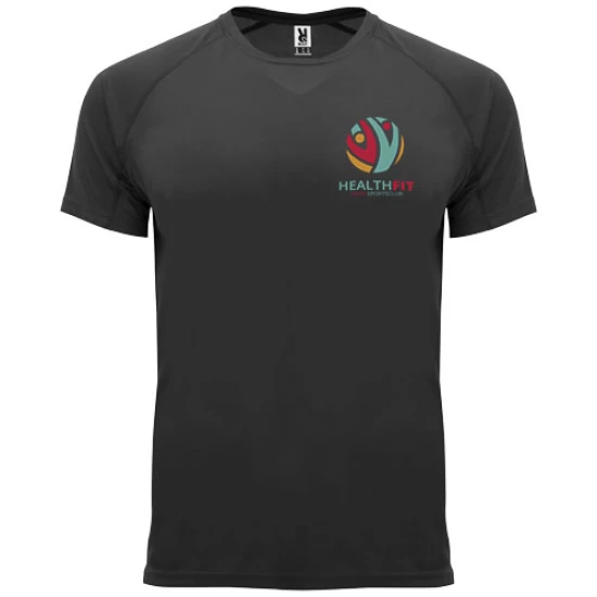 Roly sports t-shirt | 100% Polyester | Crew neck | For men | solid black