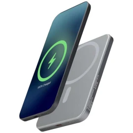 Powerbank | RCS-gecertificeerd gerecycled aluminium | 5000 mAh | Magnetisch opladen