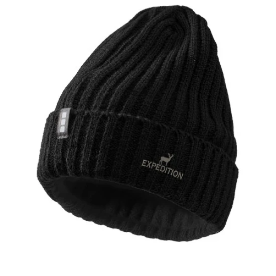 Beanie | Acryl | Gebreid | Luslabel | zwart