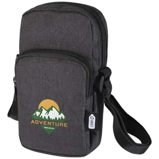 Phone pouch | Recycled polyester | Adjustable straps | 10 x 4,5 x 19 cm | heather charcoal