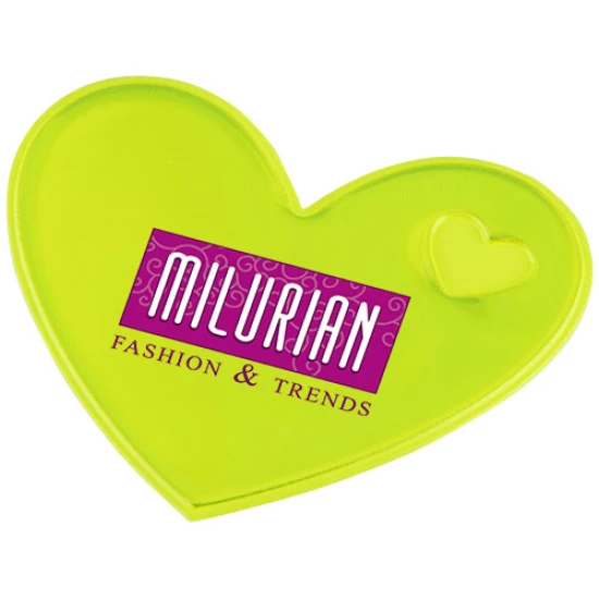 Reflecterende sticker | Plastic | Hartvorm | neongeel
