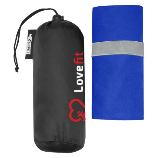 Sneldrogende handdoek | Gerecycled Kunststof | 130 x 80 cm | Ultra lichtgewicht | process blauw