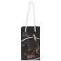 Paper bag | Recycled paper | 9,5x17cm | Plastic handles | Made in EU