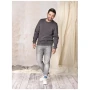 Herrenpullover | Polyester & Bio-Baumwolle | Mit Rundhalsausschnitt