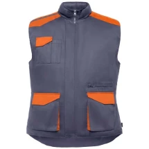 Workwear vest | Polyester cotton twill 370 g/m² | High collar | Multiple pockets