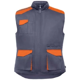 Arbeitsweste | Polyester Baumwoll-Twill 370 g/m² | Hoher Kragen | Mehrere Taschen