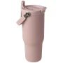 Gobelet isotherme | Acier inoxydable recyclé | 900ml | Paille et ouverture à rabat | Isolation cuivre | Durable