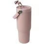 Gobelet isotherme | Acier inoxydable recyclé | 900ml | Paille et ouverture à rabat | Isolation cuivre | Durable