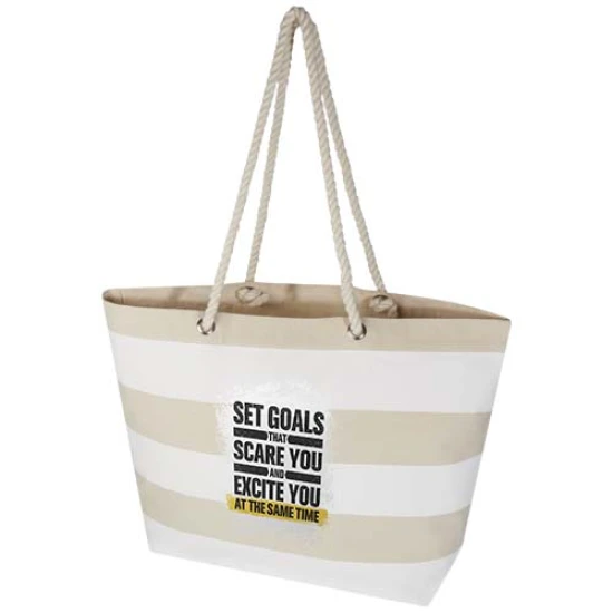 Tote bag | Gerecycled katoen 270 g/m² | 18L | Hoge kwaliteit | naturel;wit