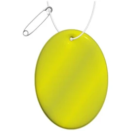 Oval hanger | PVC | Reflective neon | With white string and safety needle | Lightweight