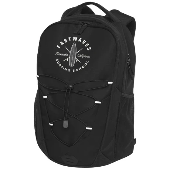 Outdoor backpack | Polyester | 24L | With reflective accents | solid black