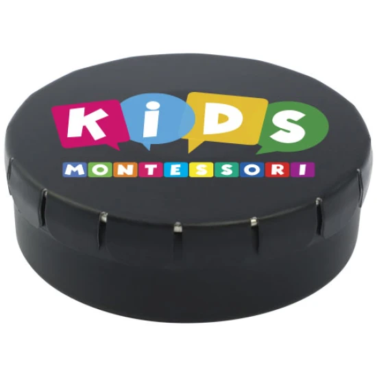 Mini clic clac snoepdoos met fruitsmaak | 27g | Meerdere kleuren | zwart