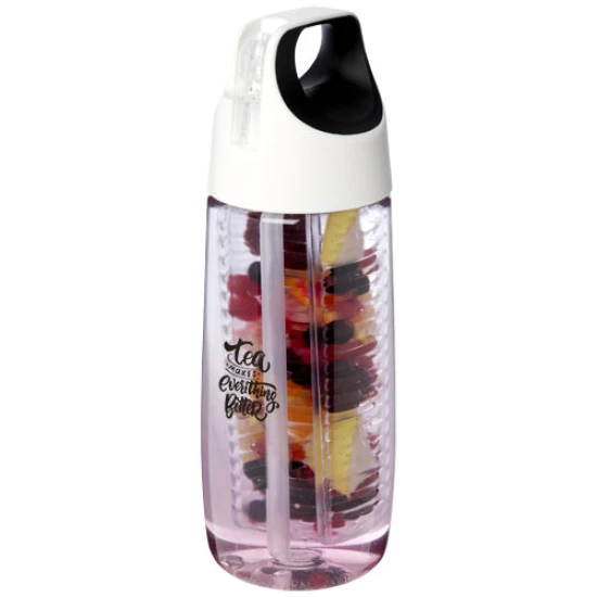 Sports bottle | Recycled plastic | 700 ml | With infuser | transparent white
