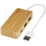 Hub USB | Bambou | Compatible avec USB-A & C | Boîte cadeau