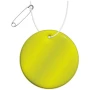 Ronde hanger | PVC | Medium reflecterend neon | Met wit touwtje en veiligheidsspeld | Lichtgewicht