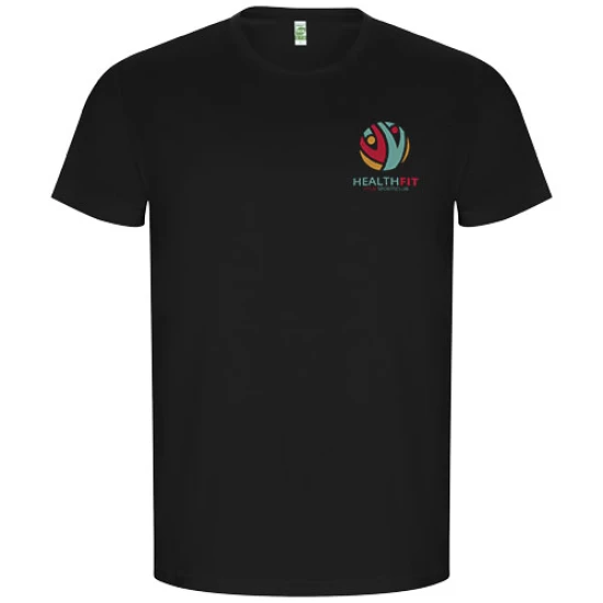 Roly Heren T-shirt | 100% Biologisch katoen | 160 g/m² | Met korte mouwen | zwart