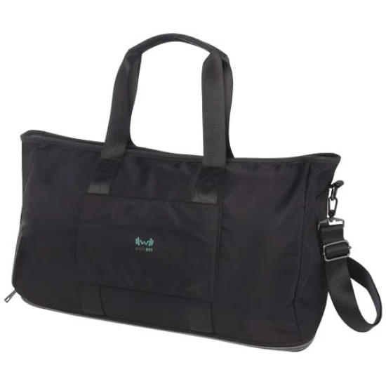 Duffel bag | Recycled nylon | 35-42L | Expandable | Large leak-proof TPU pocket | solid black